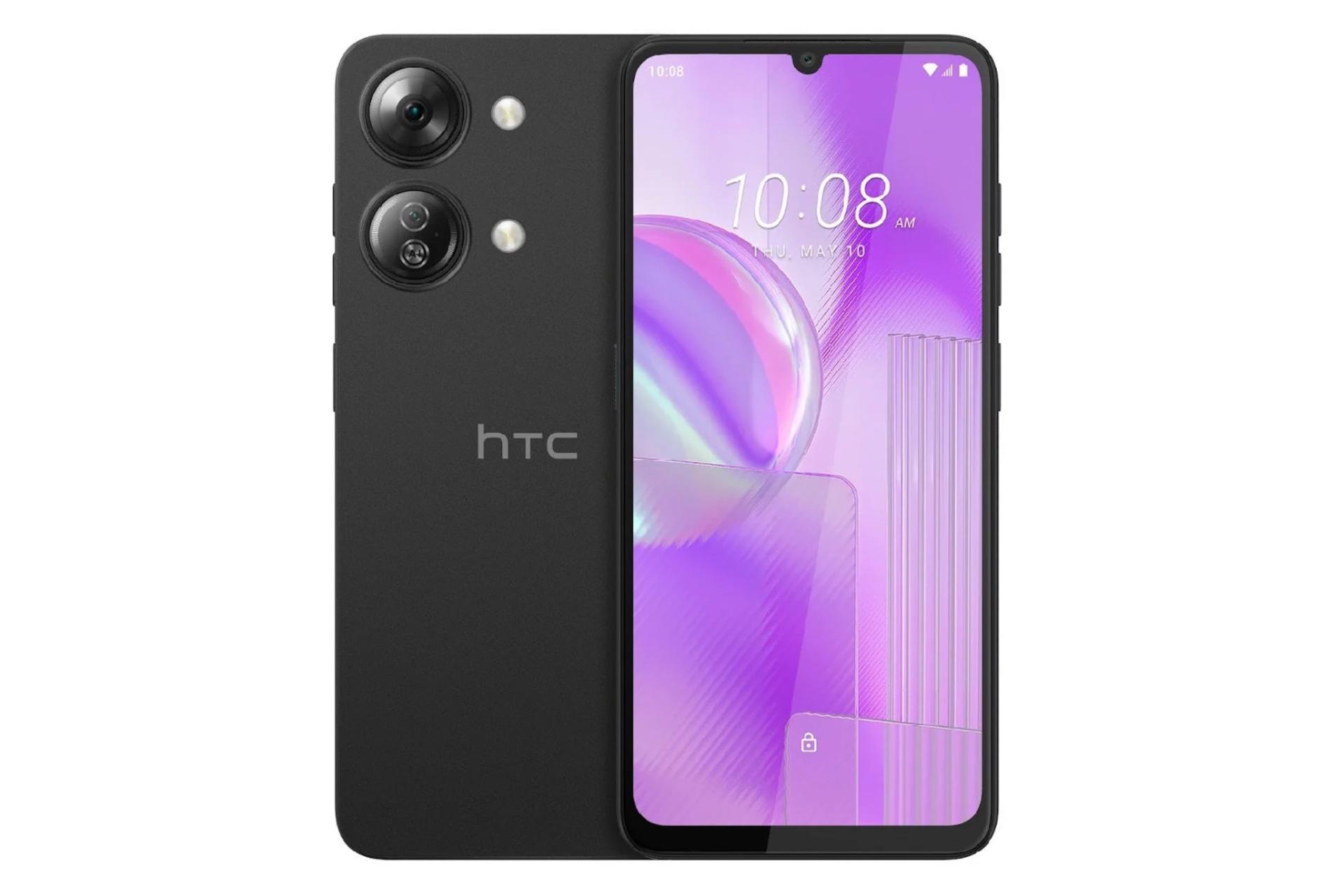 پنل جلو و پشت گوشی موبایل وایلدفایر E4 پلاس اچ تی سی مشکی / HTC Wildfire E4 Plus