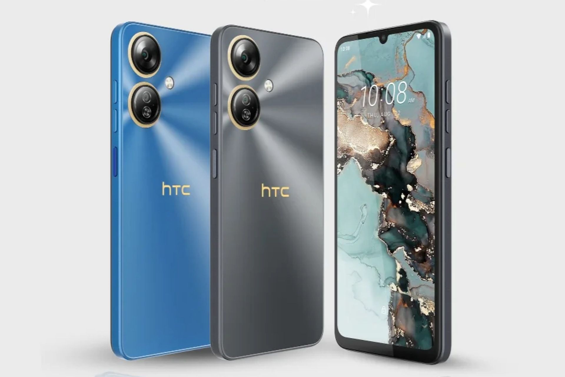 سه عدد گوشی HTC Wildfire E5 Plus کنار هم