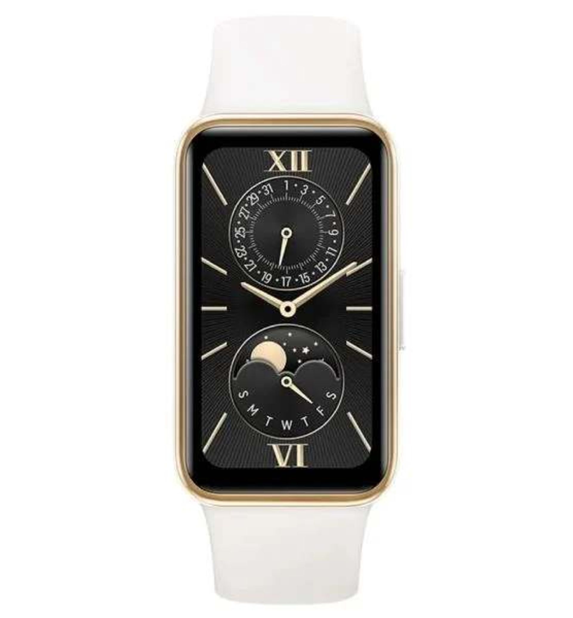 صفحه‌نمایش هواوی بند ۹ در حال نمایش ساعت