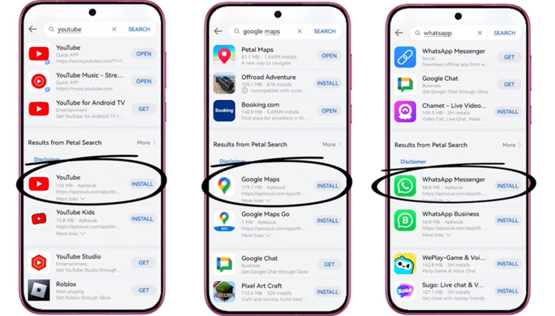 برنامه های گوگل در هواوی
