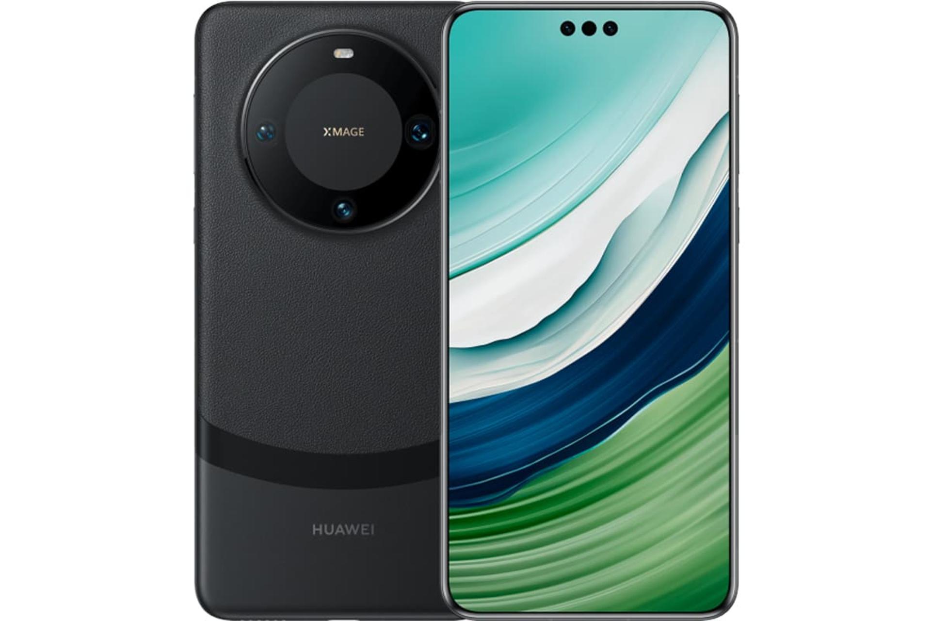هواوی میت ۶۰ پرو پلاس / Huawei Mate 60 Pro+ مدل مشکی نمای پشت و جلو