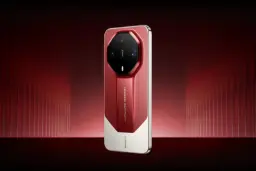 گوشی هوشمند هواوی Mate 90 RS با بدنه قرمز و سفید