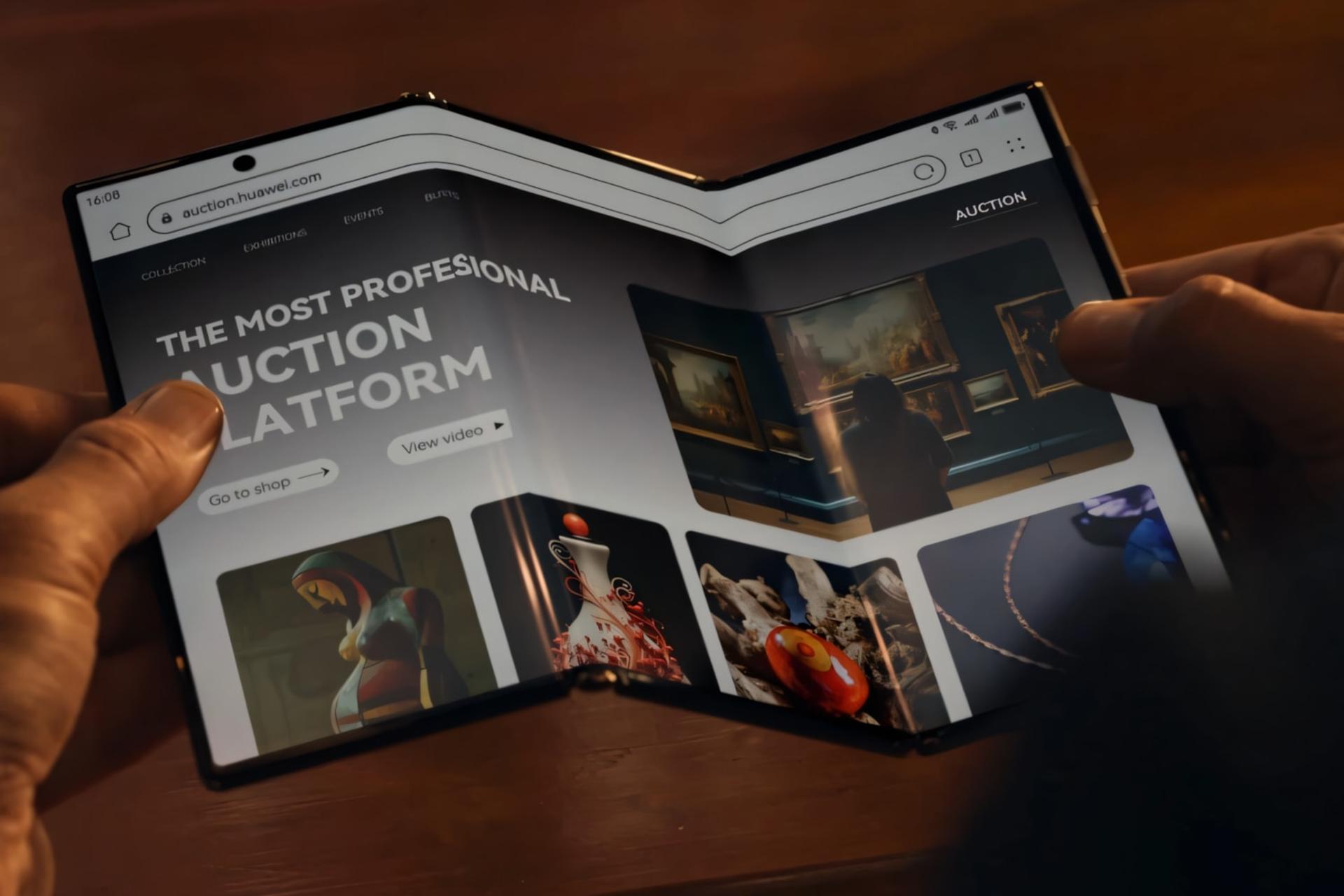پنل جلو و صفحه نمایش گوشی موبایل میت XT آلتیمیت هواوی / Huawei Mate XT Ultimate