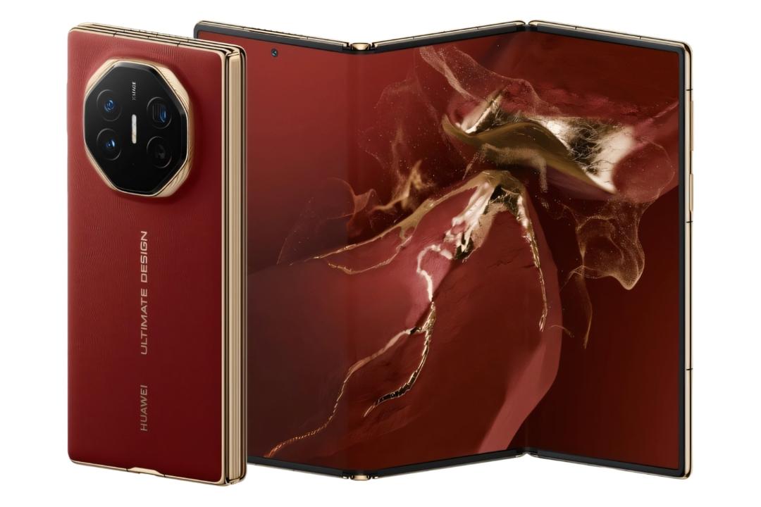 صفحه نمایش گوشی موبایل میت XT آلتیمیت هواوی قرمز / Huawei Mate XT Ultimate