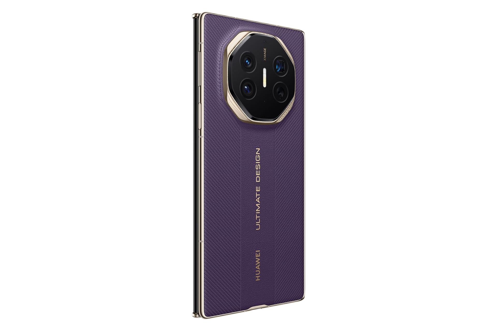 نمای جانبی گوشی موبایل میت XTs آلتیمیت هواوی بنفش تیره / Huawei Mate XTs Ultimate