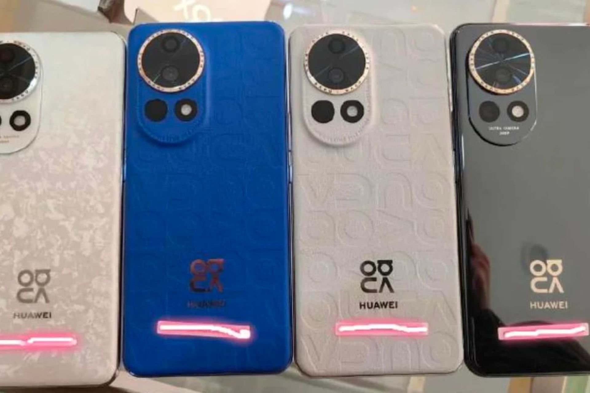 هواوی نوا ۱۲ از نمای پشتی در چهار رنگ تصویر غیررسمی