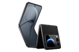 پنل جلو و پشت گوشی موبایل نوا فلیپ اس هواوی مشکی طرح دار / Huawei nova Flip S