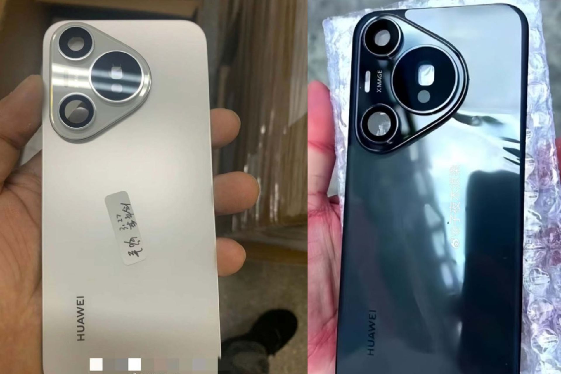 کاور پشتی گوشی هواوی Pura 70 pro با رنگ مشکی براق و سفید