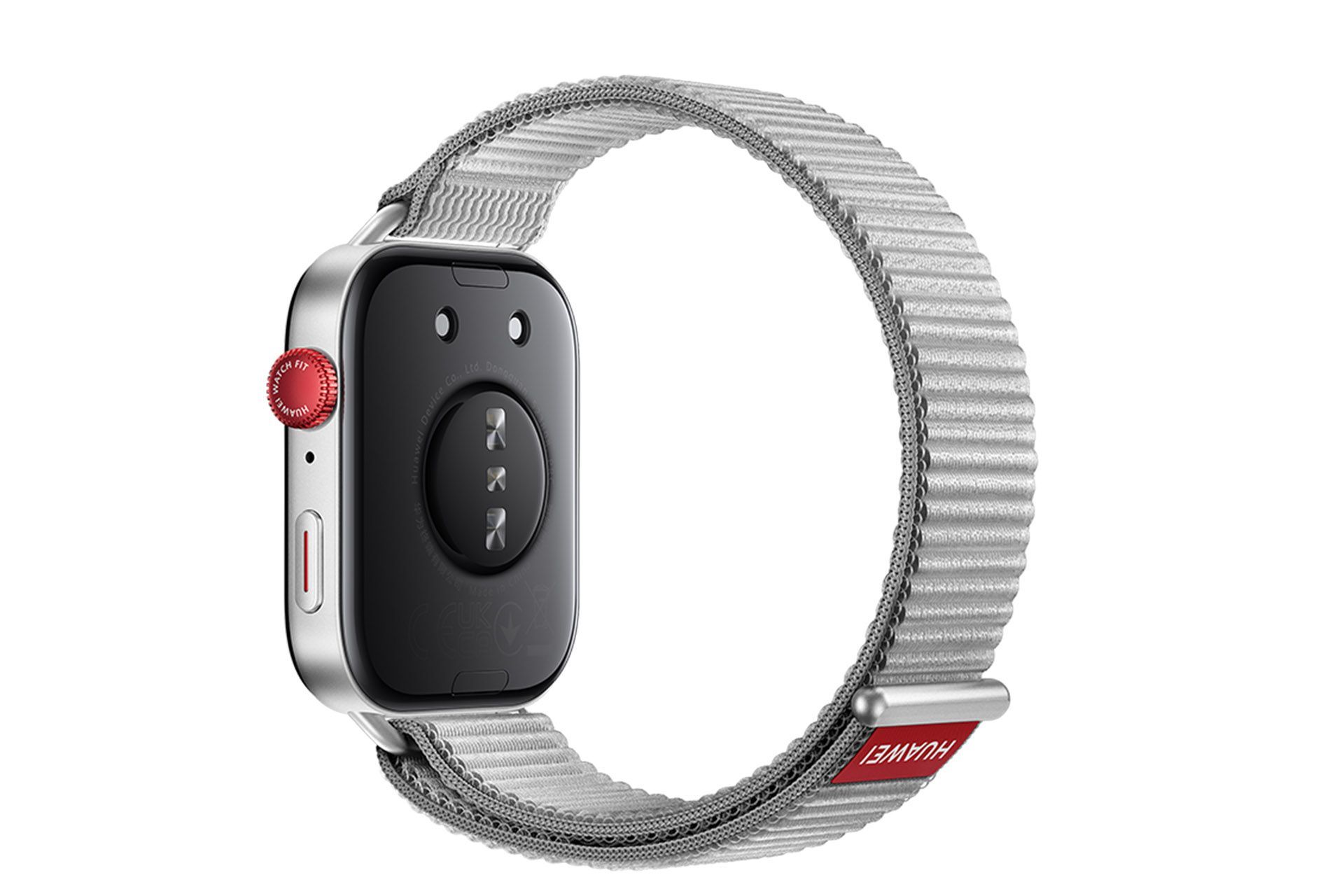 هواوی واچ فیت ۳ رنگ خاکستری از نمای سه‌رخ عقب