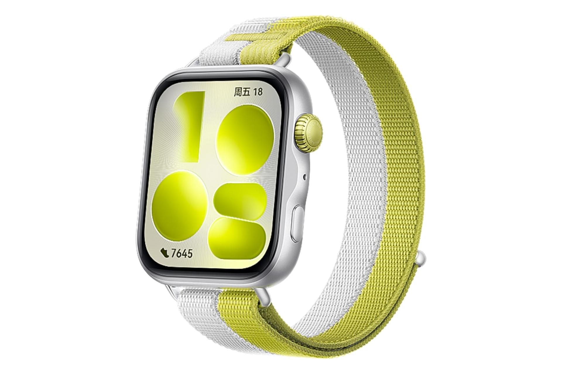 ساعت هوشمند هواوی واچ فیت 5 نقره ای با بند خاکستری و سبز / Huawei Watch Fit 5