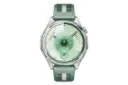 ساعت هوشمند هواوی واچ GT 6 نسخه 46 میلی‌متری نقره ای با بند سبز از نمای روبرو / Huawei Watch GT 6 46mm