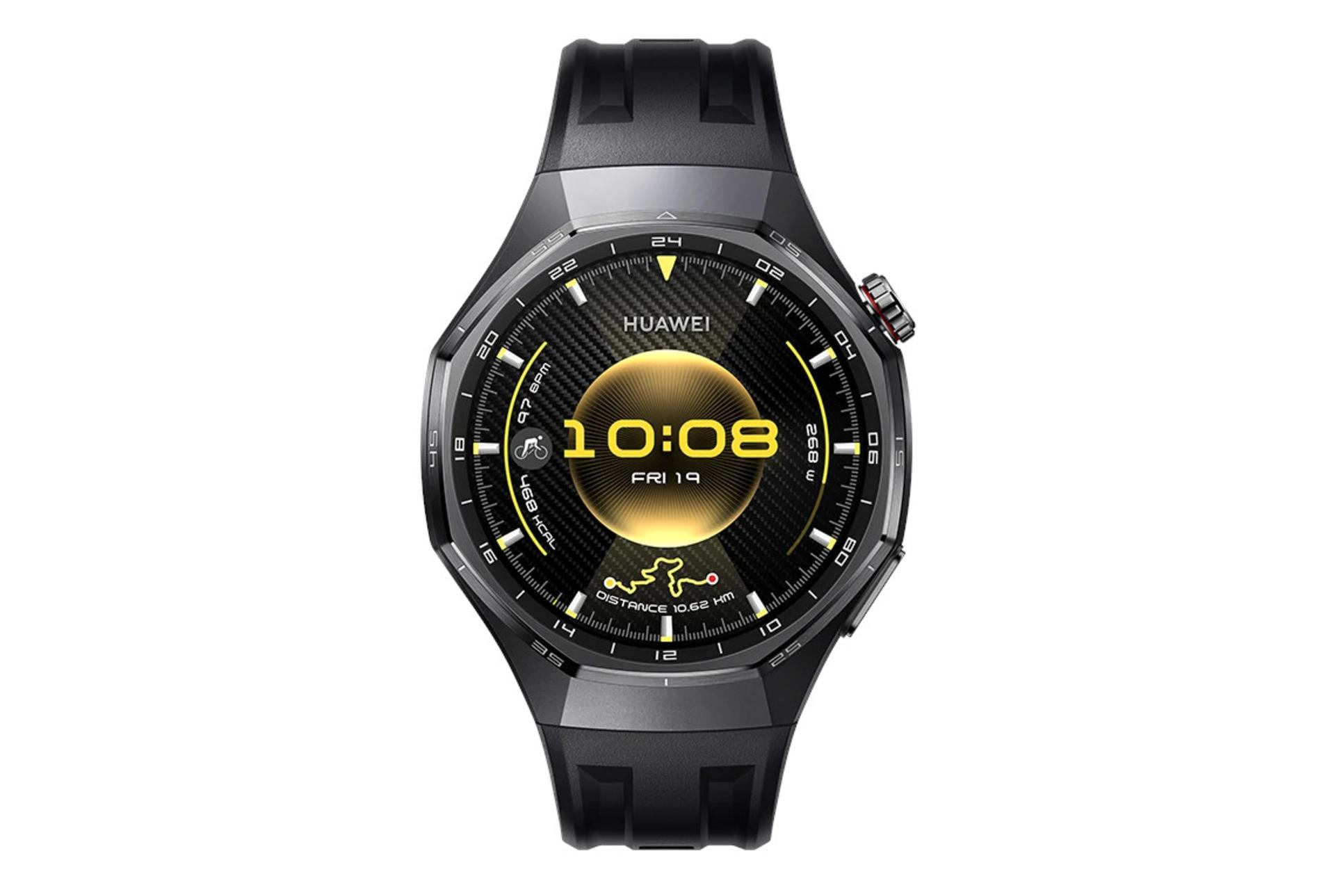 ساعت هوشمند هواوی واچ GT 6 Pro مشکی از نمای روبرو / Huawei Watch GT 6 Pro