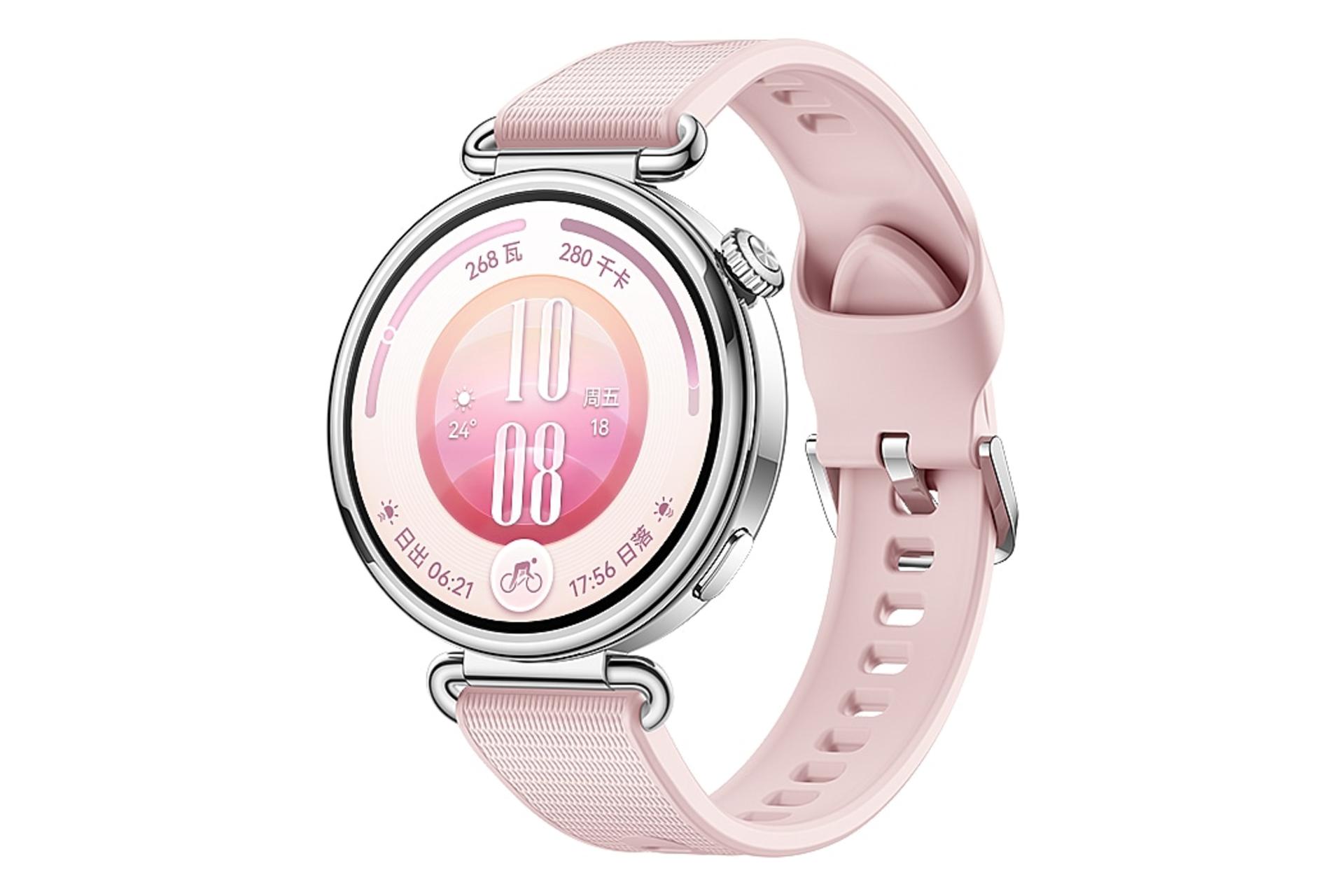 ساعت هوشمند هواوی واچ GT 7 نسخه 41 میلی‌متری نقره ای با بند صورتی / Huawei Watch GT 7 41mm