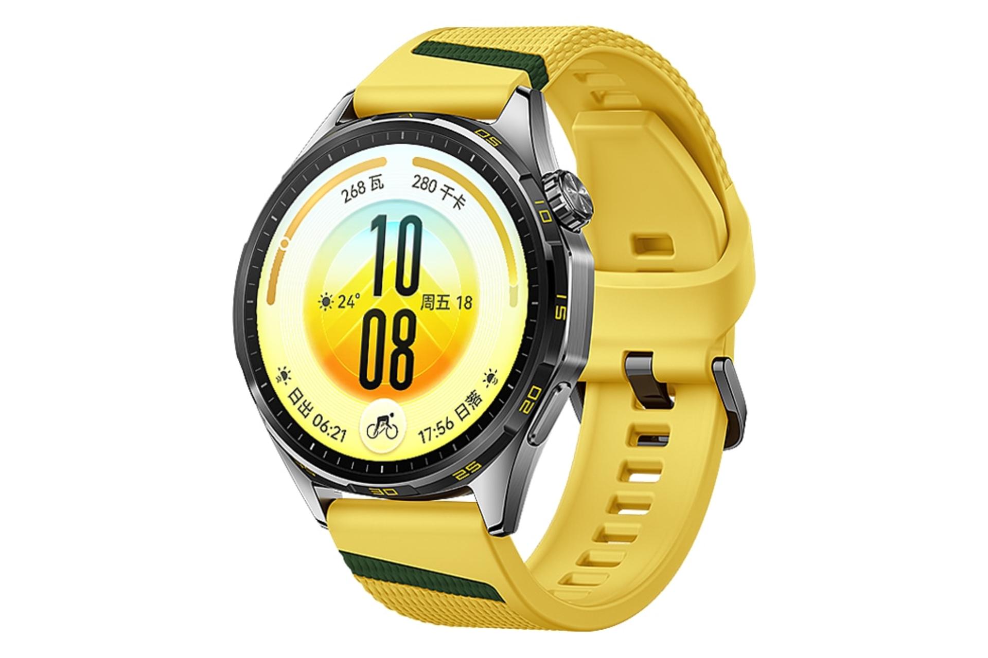 ساعت هوشمند هواوی واچ GT 7 نسخه 46 میلی‌متری مشکی با بند زرد / Huawei Watch GT 7 46mm