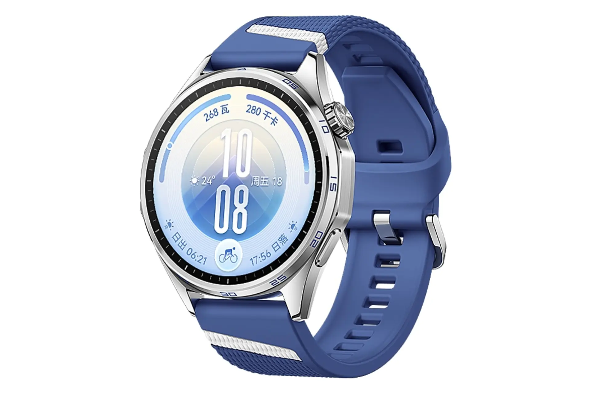 ساعت هوشمند هواوی واچ GT 7 نسخه 46 میلی‌متری نقره ای با بند آبی / Huawei Watch GT 7 46mm