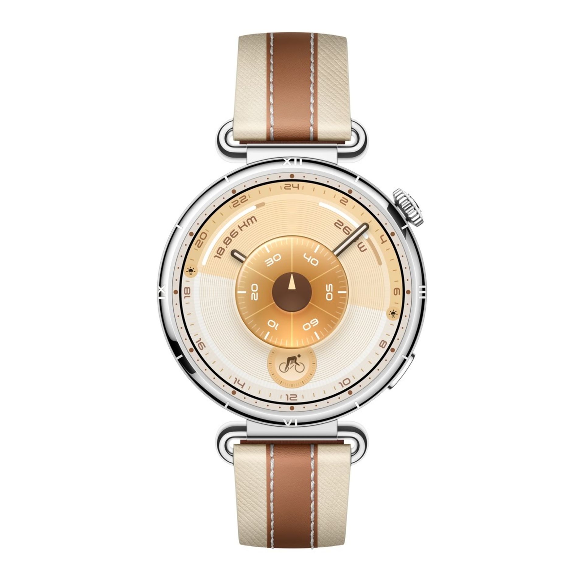 نمای جلو ساعت هواوی واچ GT 6 رنگ سفید نسخه ۴۱ میلی‌متری