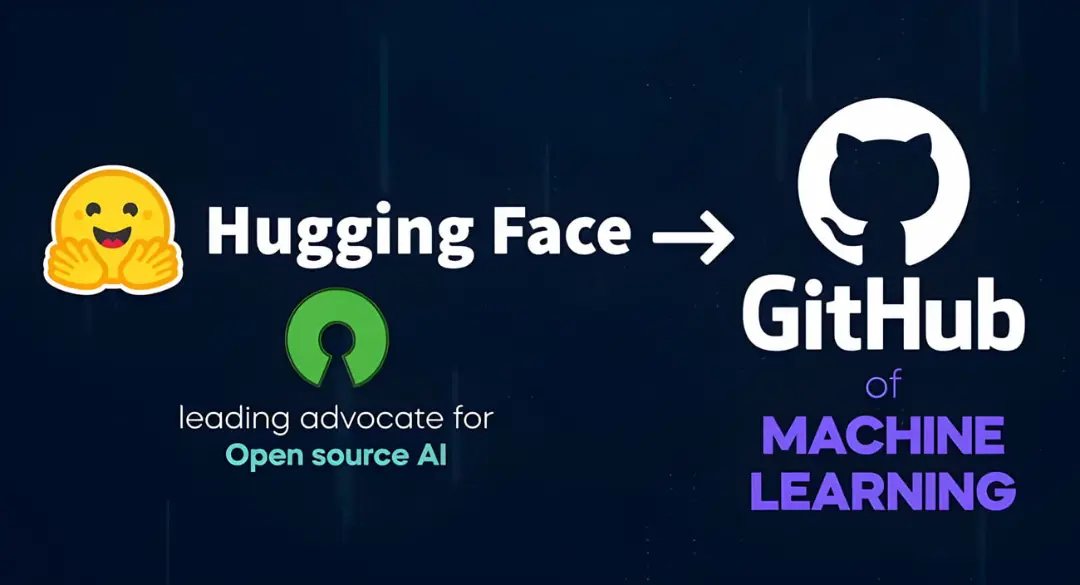 لوگوی هاگینگ فیس (Hugging Face) و گیت‌هاب (GitHub) در زمینه هوش مصنوعی