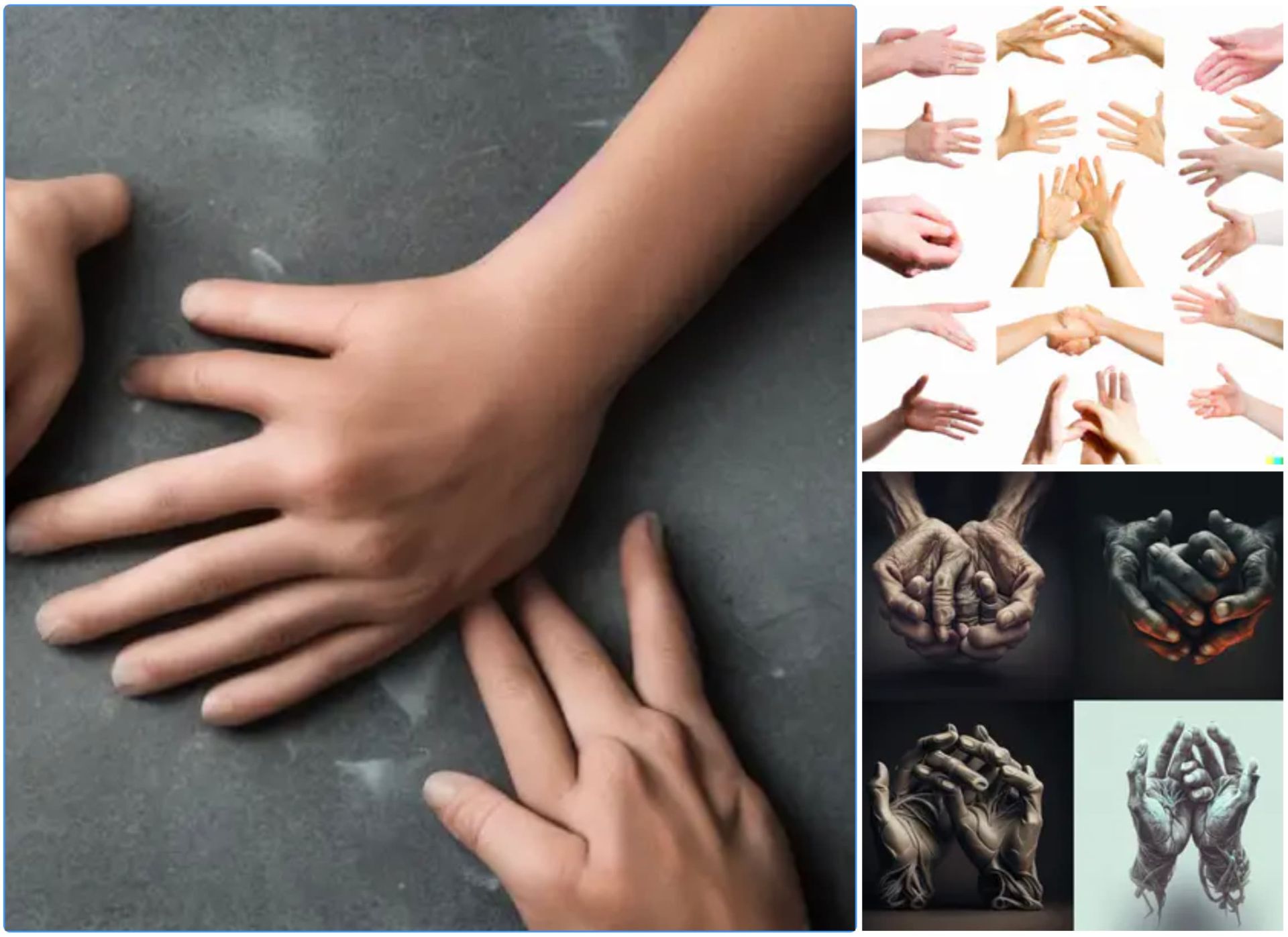 دست انسان از نگاه هوش مصنوعی مولد