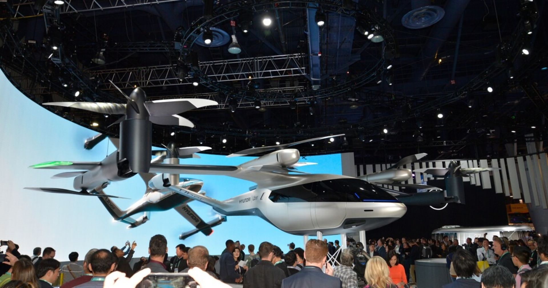 هواپیمای عمود پرواز evtol هیوندای و اوبر در نمایشگاه