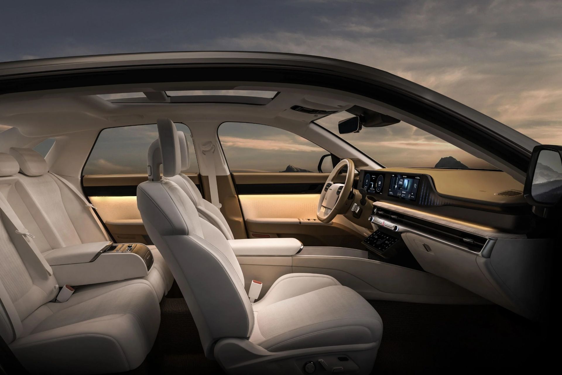 نمای داخل کابین و صندلی‌های هیوندای آزرا ۲۰۲۶