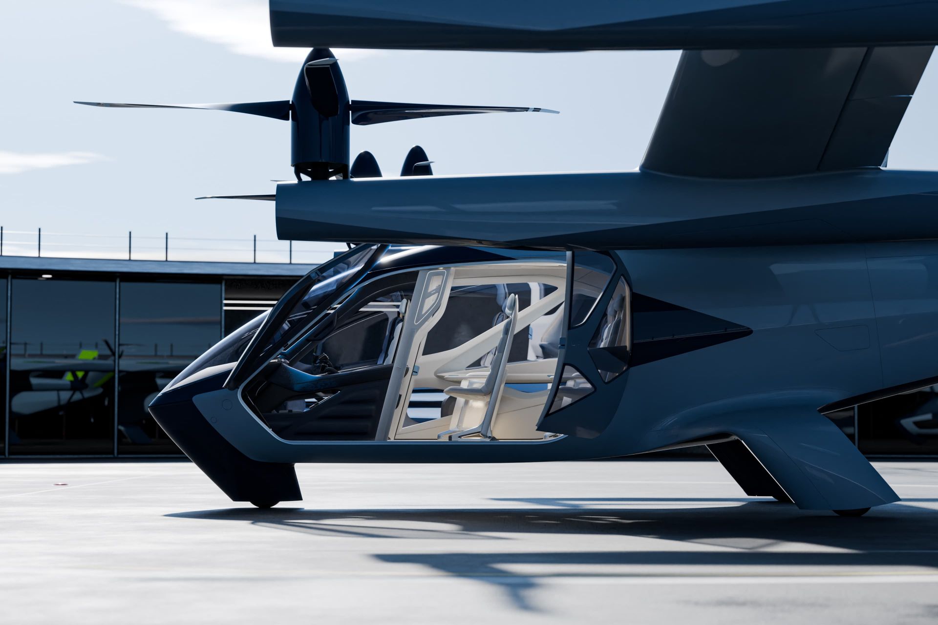 مدل مفهومی eVTOL سوپرنال هیوندای مدل S-A2 از نمای راست