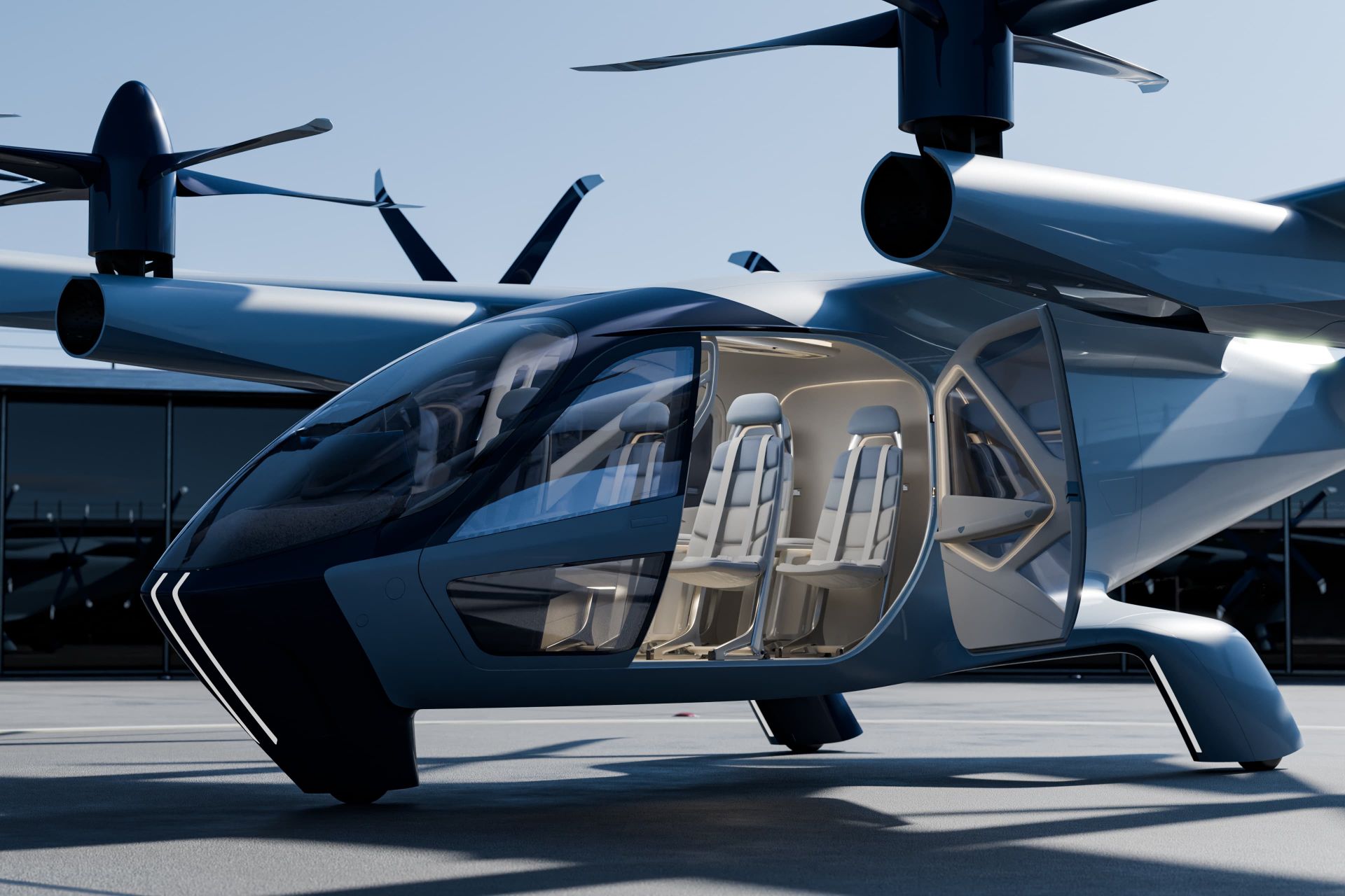 مدل مفهومی eVTOL سوپرنال هیوندای مدل S-A2 با در باز