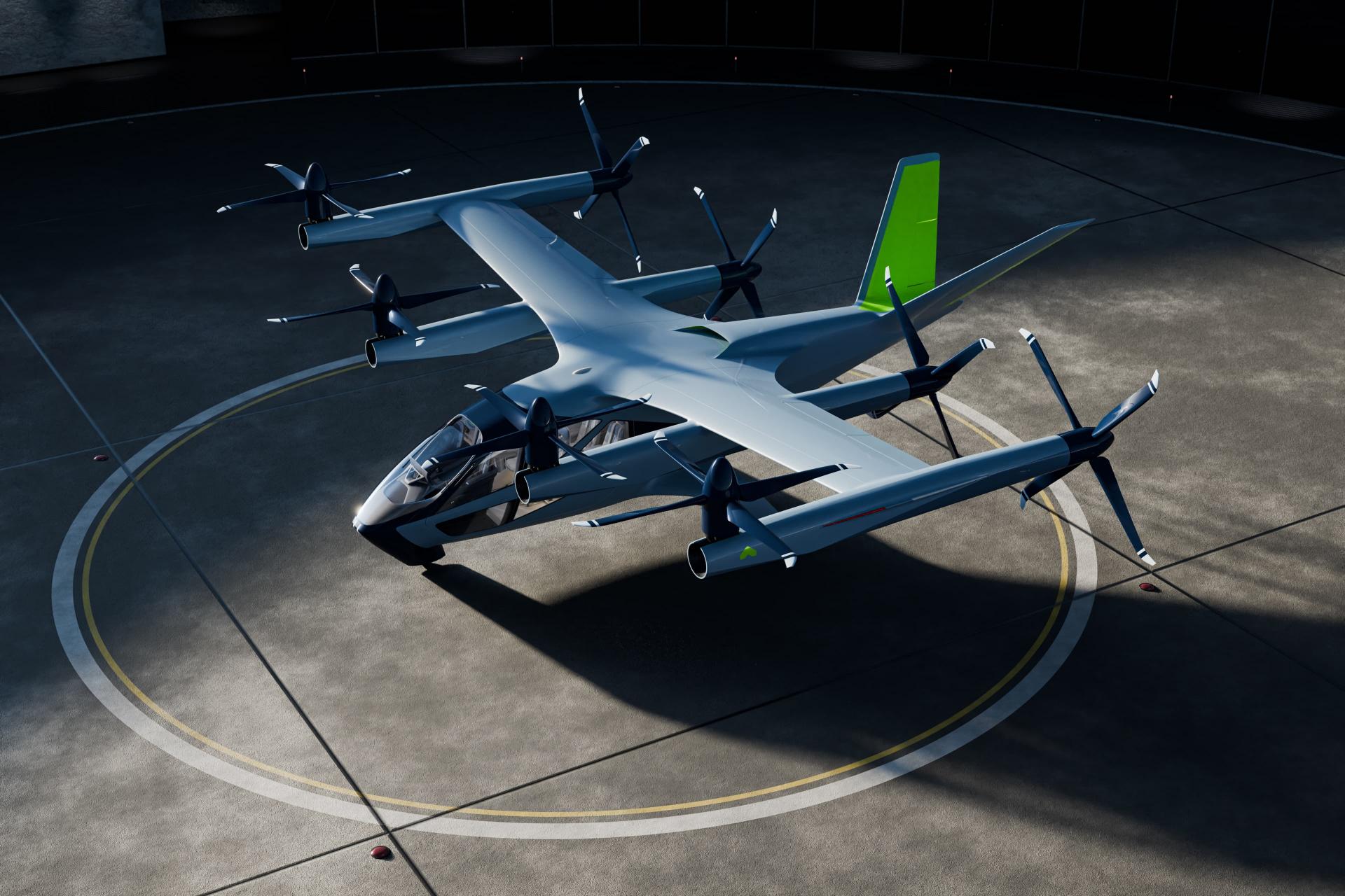 مدل مفهومی eVTOL سوپرنال هیوندای مدل S-A2 در جایگاه فرود