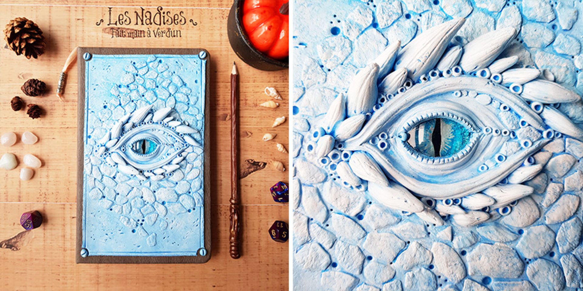 دفتر فلس اژدها آبی یخی چشم مار آبی