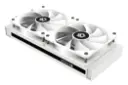 نمای کناری خنک کننده مایع آی دی کولینگ ID-COOLING ZOOMFLOW 240XT SNOW در حالت خاموش