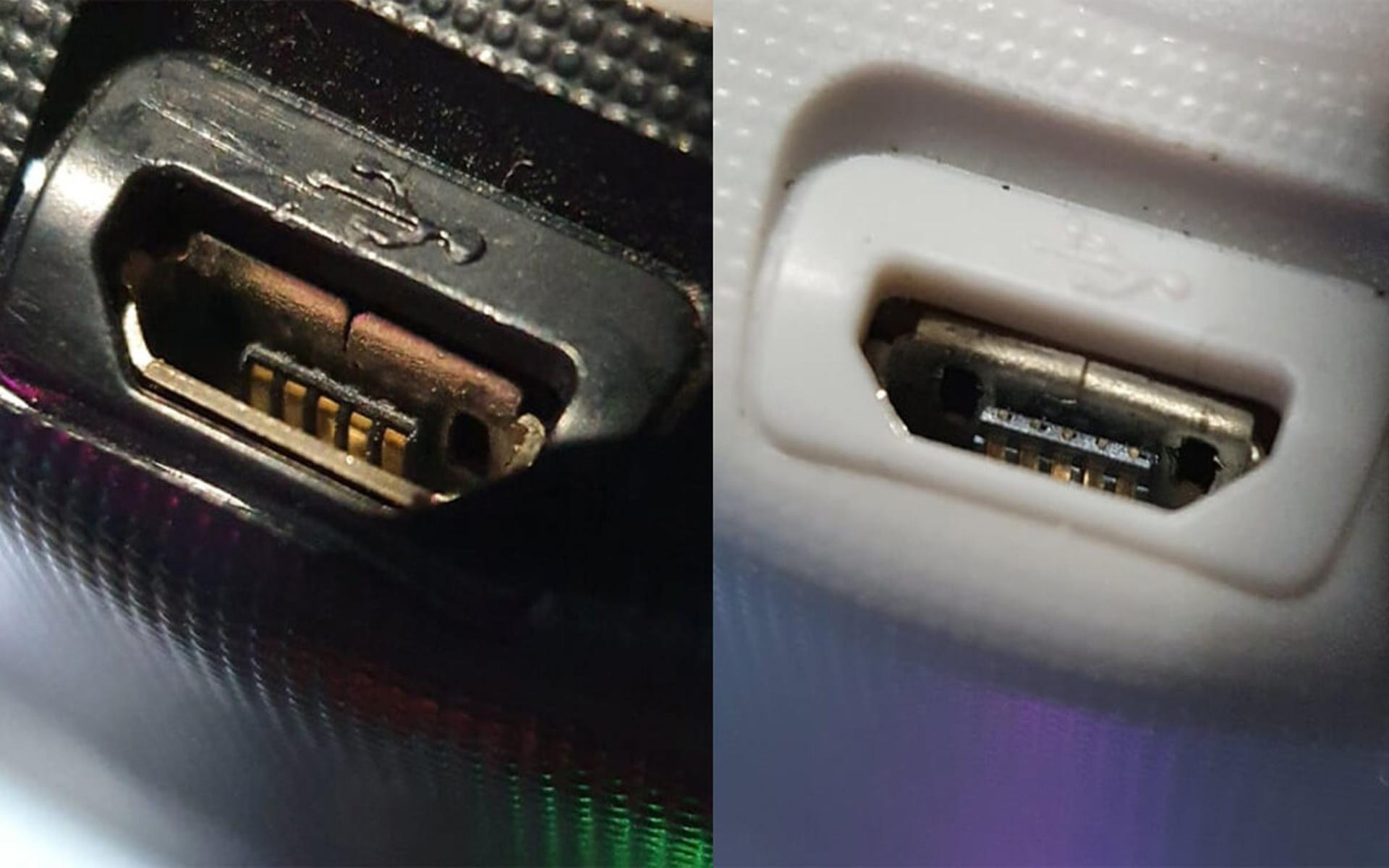 تفاوت در پورت Micro USB دسته اصلی و فیک PS4