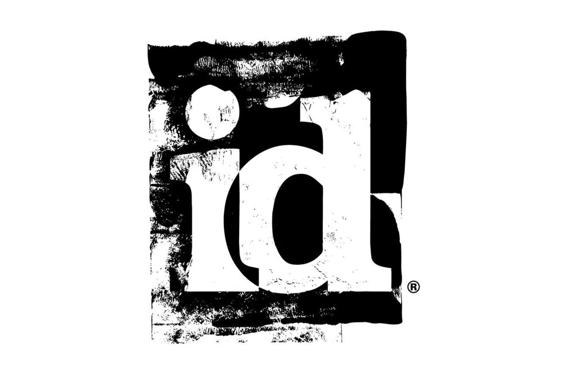 id software logo in black and white