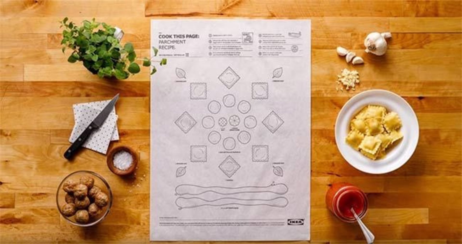 کاغذ دستورپخت پاستا ایکیا