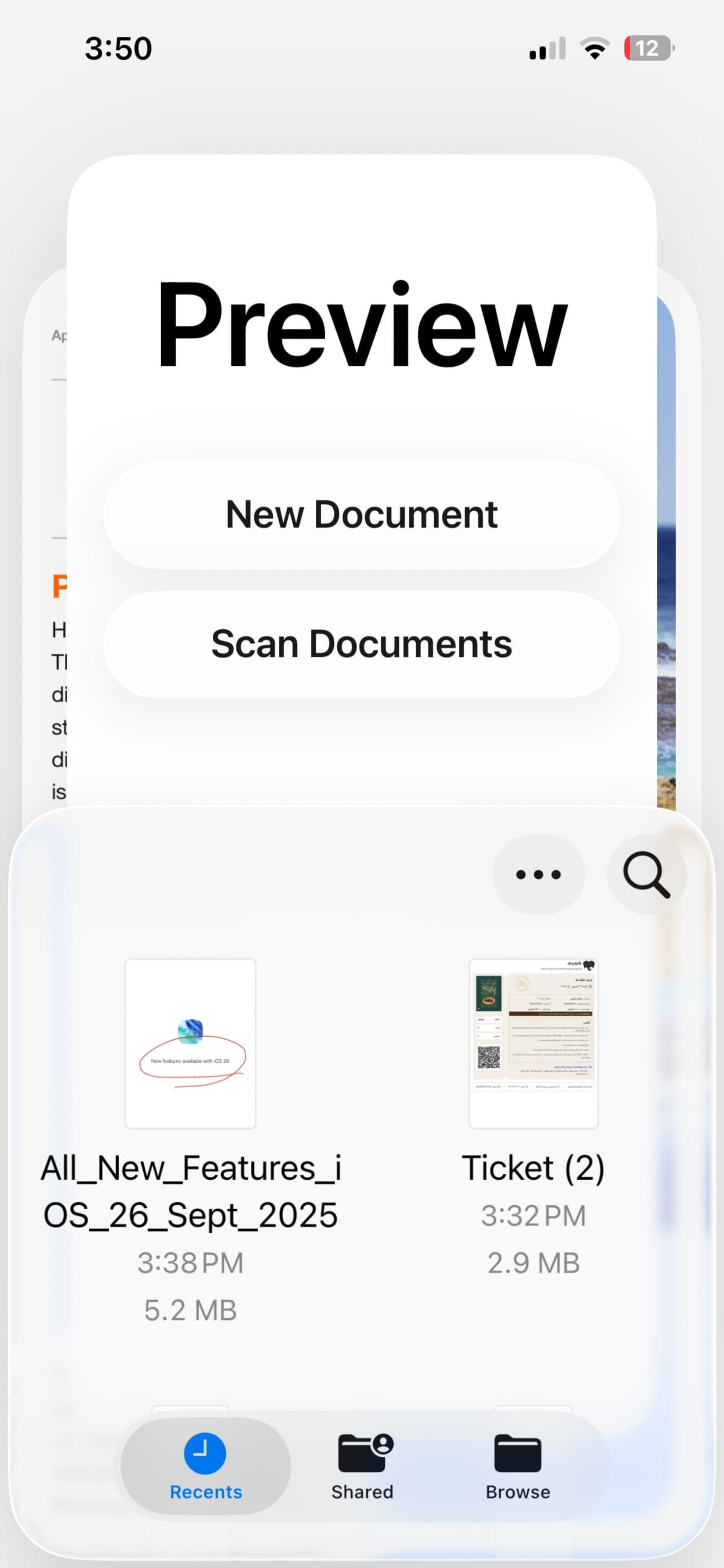اپلیکیشن جدید Preview در iOS 26