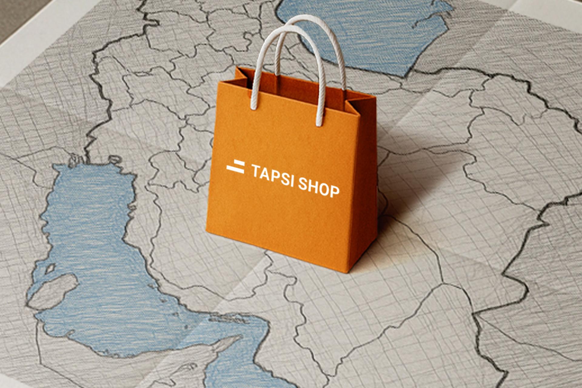 کیف خرید تپسی شاپ روی نقشه ایران