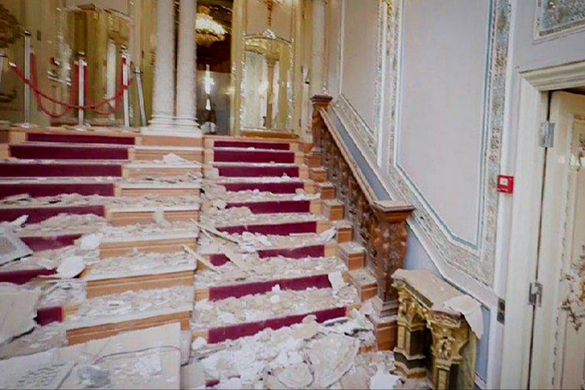 تصاویر خسارت حمله هوایی به کاخ سعد آباد