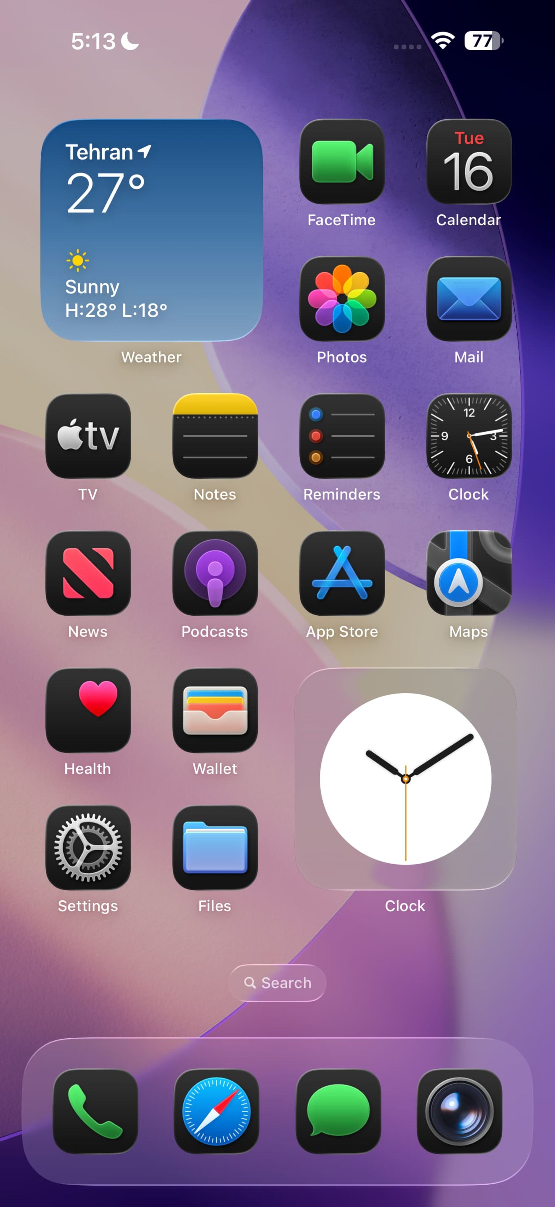 طراحی لیکویید گلس در  iOS 26