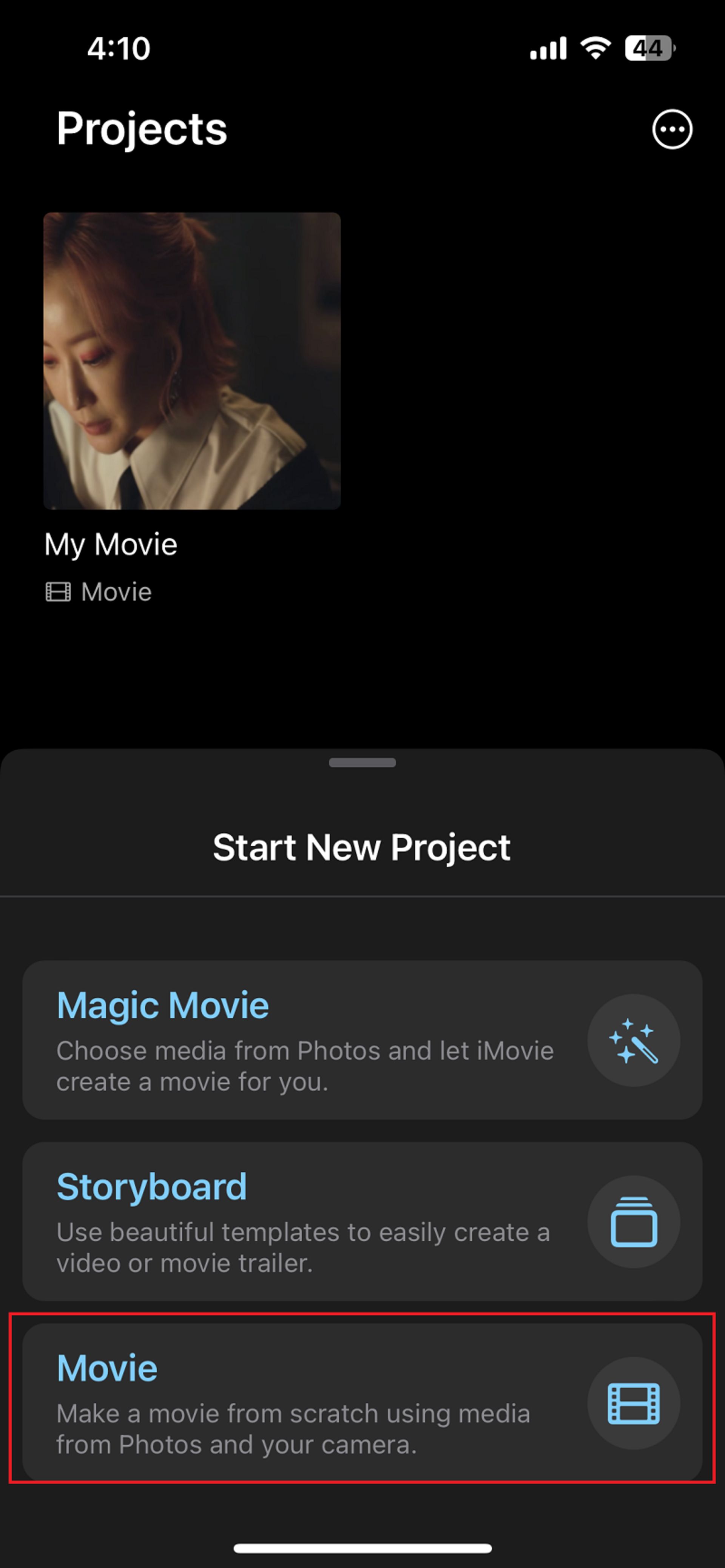 آموزش ساخت ویدیو کلیپ با عکس های گوشی در آیفون - iMovie