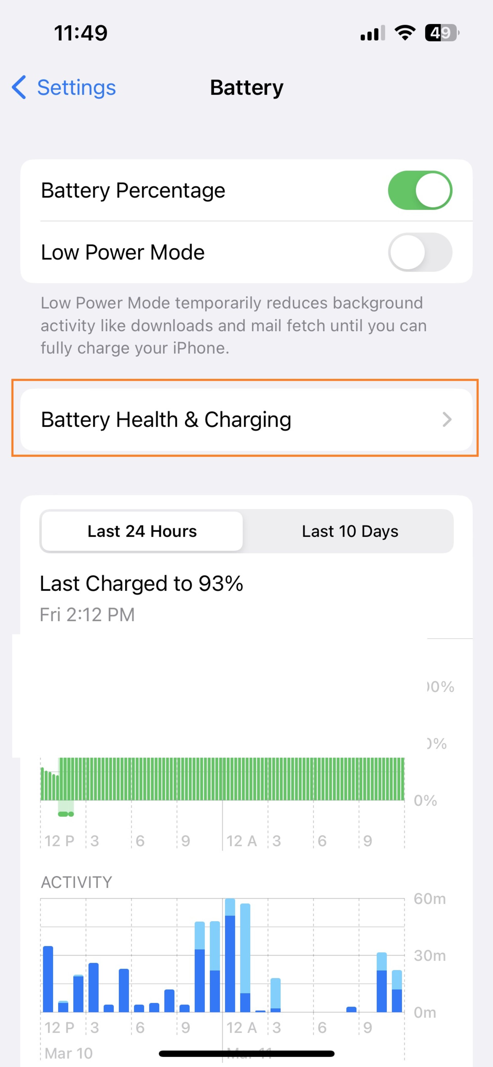 بررسی سلامت باتری آیفون 