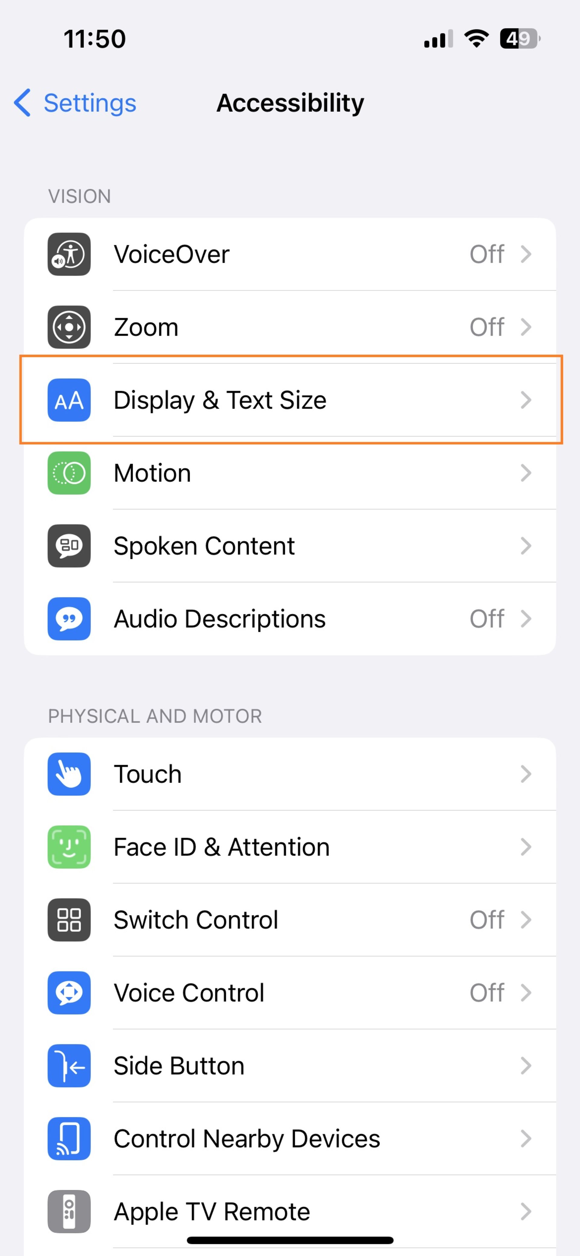  تنظیم روشنایی صفحه آیفون 