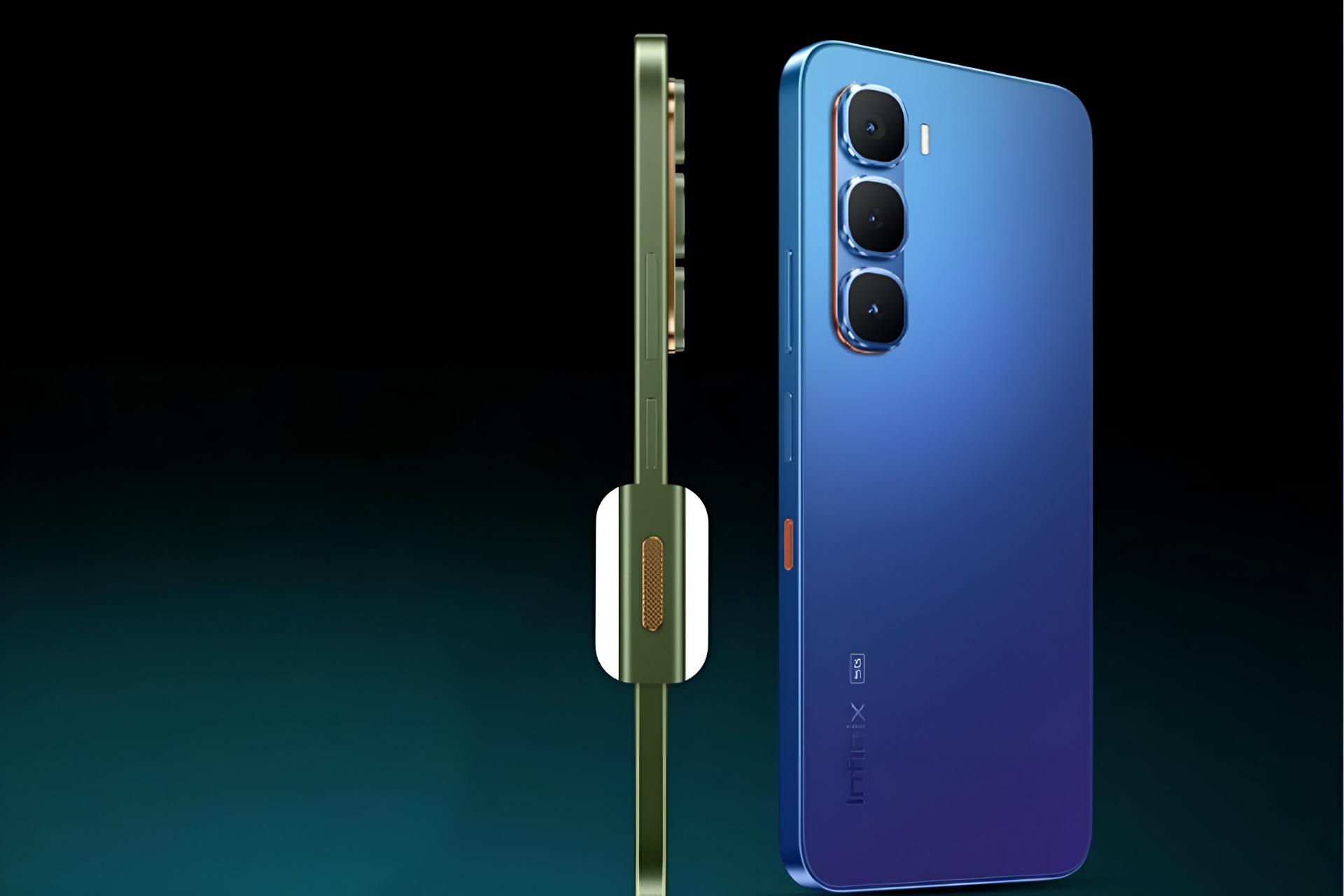 نمای پشت و دکمه‌ی هوش مصنوعی گوشی اینفینیکس هات ۶۰ پلاس 5G