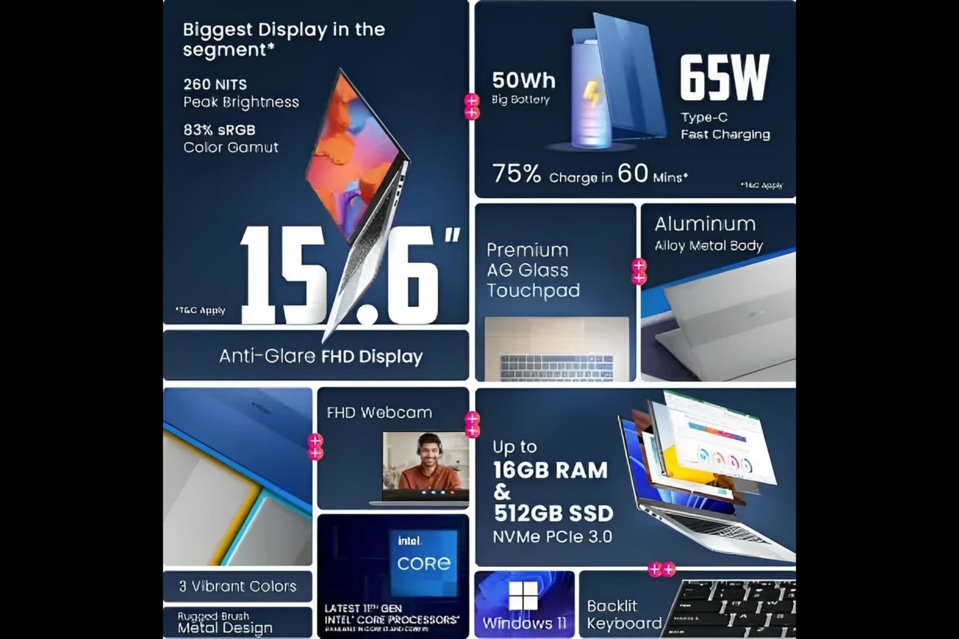 مشخصات فنی لپ‌تاپ Infinix InBook Y2 Plus