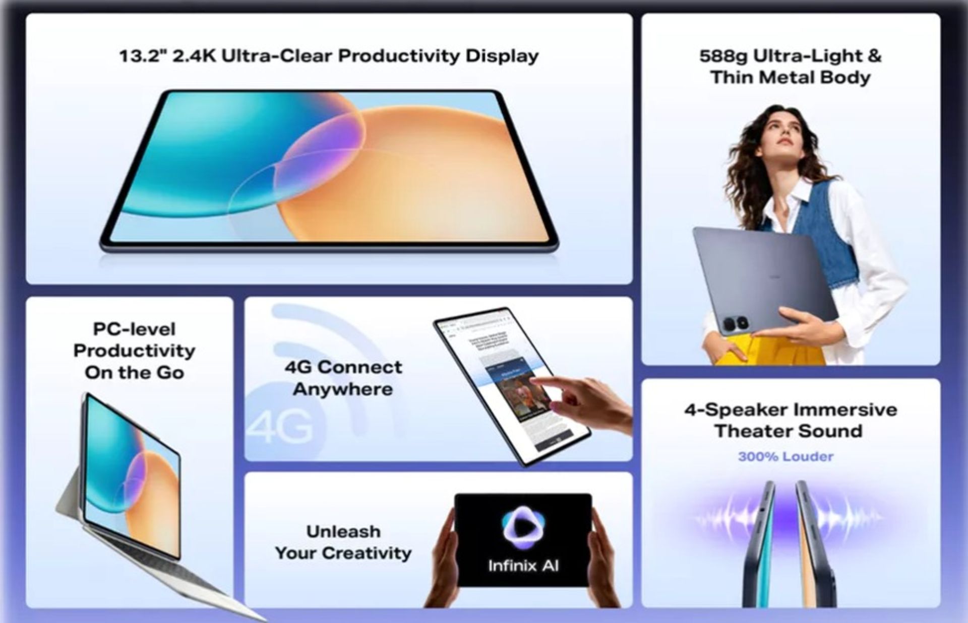 مشخصات تبلت اینفینیکس ایکس‌پد اج