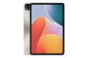 نمای کلی تبلت XPAD اینفینیکس / Infinix XPAD با نمایشگر روشن و نمایش دوربین لوگوی پنل پشت رنگ طلایی