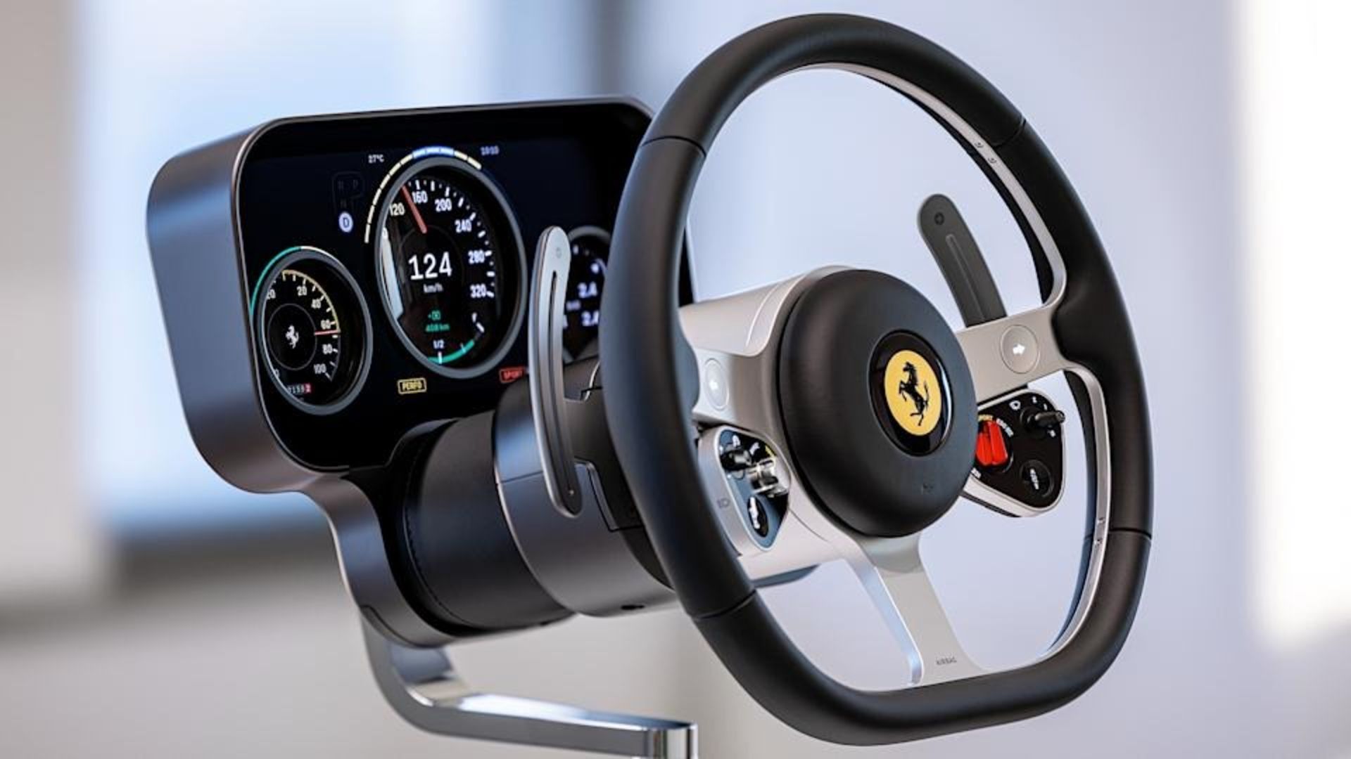 کابین داخلی خودروی فراری Luce با نمایش فرمان