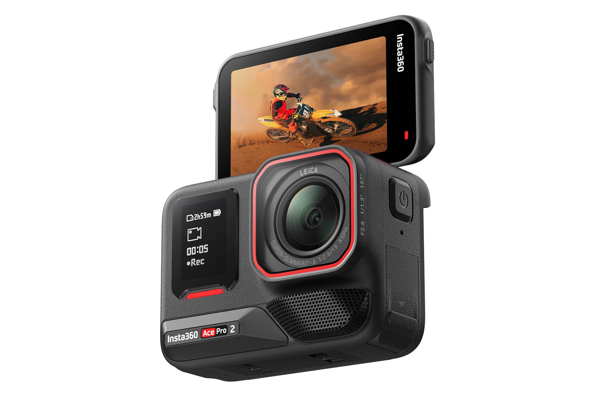دوربین اینستا Insta360 Ace Pro 2 نمای جلو و جانبی