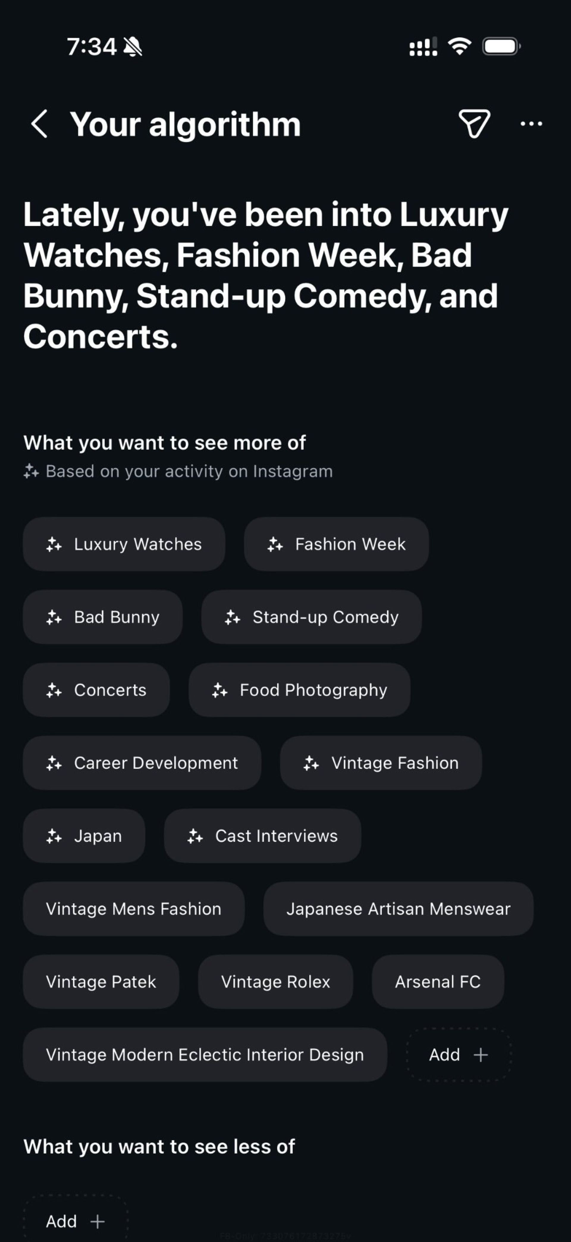 شخصی‌سازی الگوریتم اینستاگرام