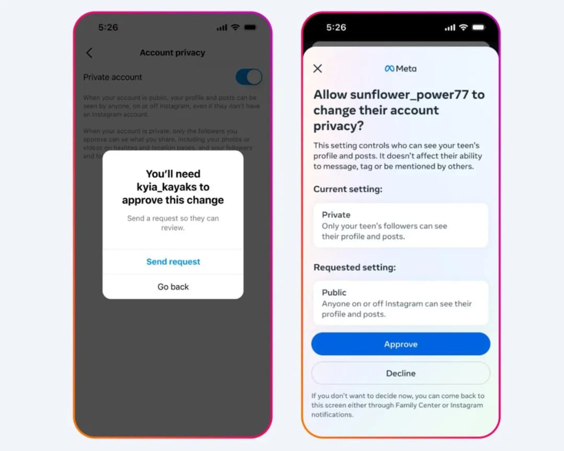  تنظیمات نظارت والدین به اکانت اینستاگرام افراد زیر سن قانونی