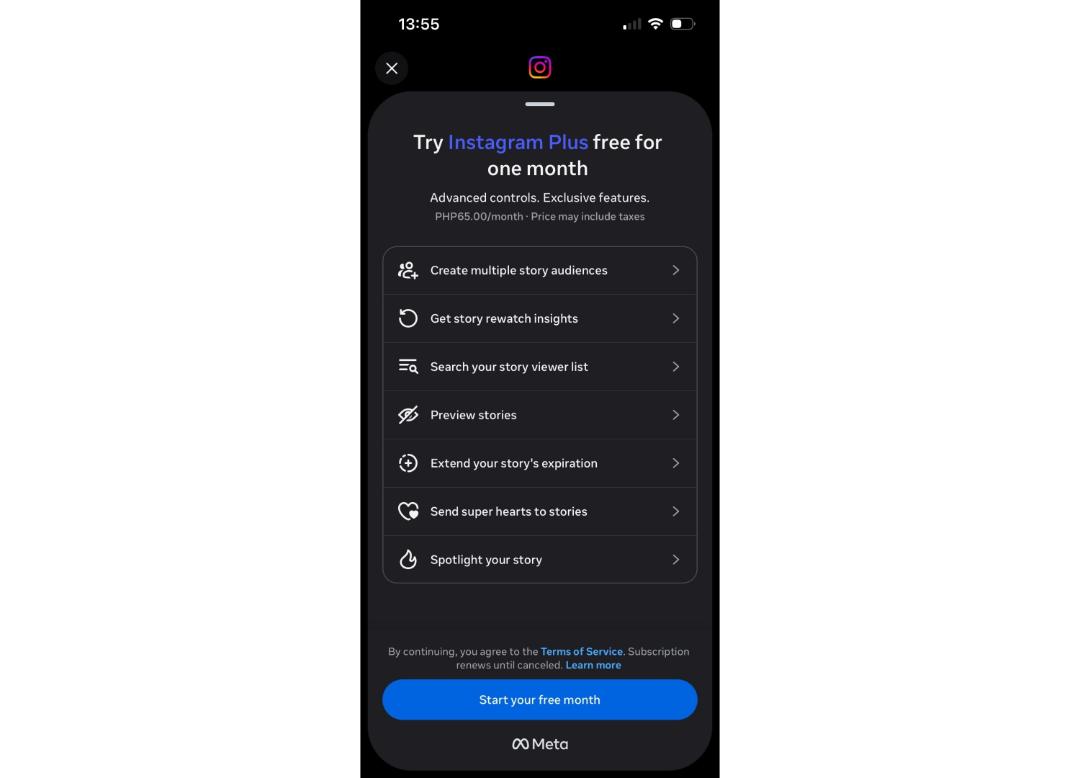 اطلاعات سرویس اشتراکی اینستاگرام پلاس