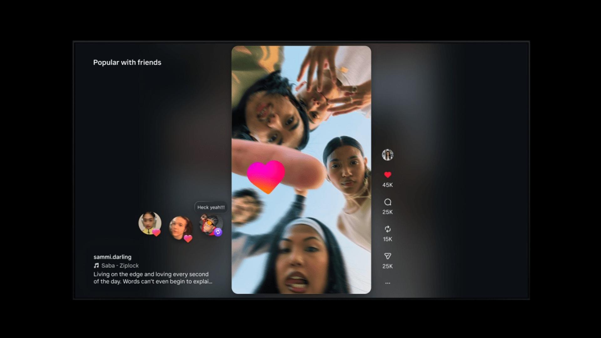 اپلیکیشن Instagram for TV درحال پخش ریلز