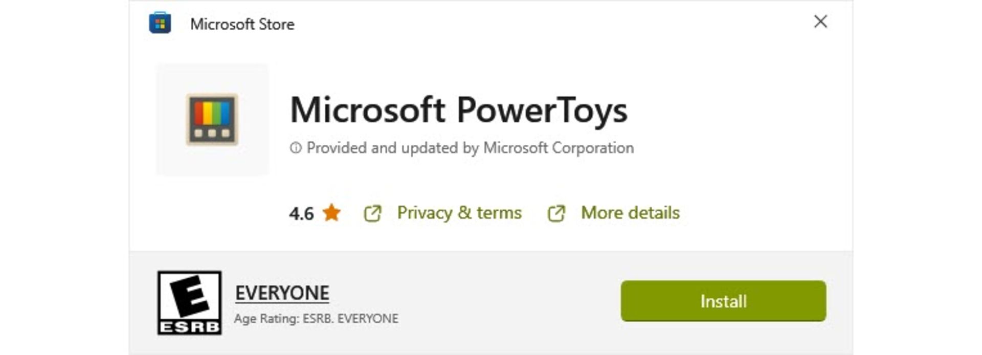 دانلود PowerToys از مایکروسافت استور